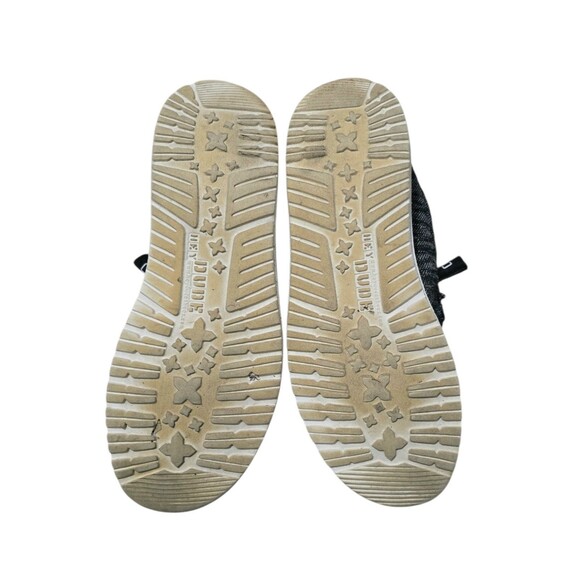 Hey Dude Wally Sox Shoes Mens Size 12 Black White Casual Slip Ons - Picture 9 of 10